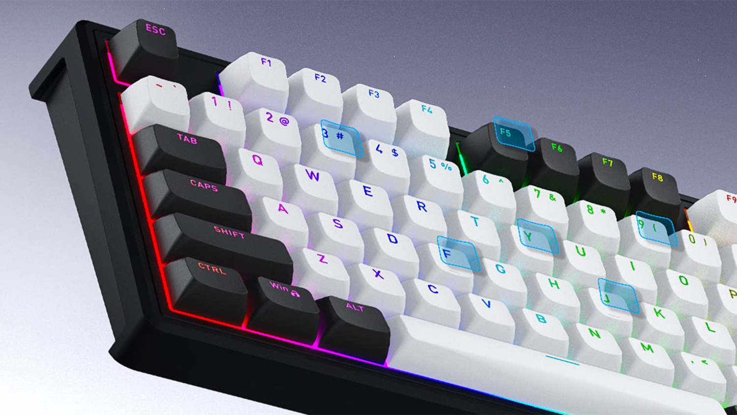 RGB podsvícení u klávesnice Hator Skyfall 65 Pro