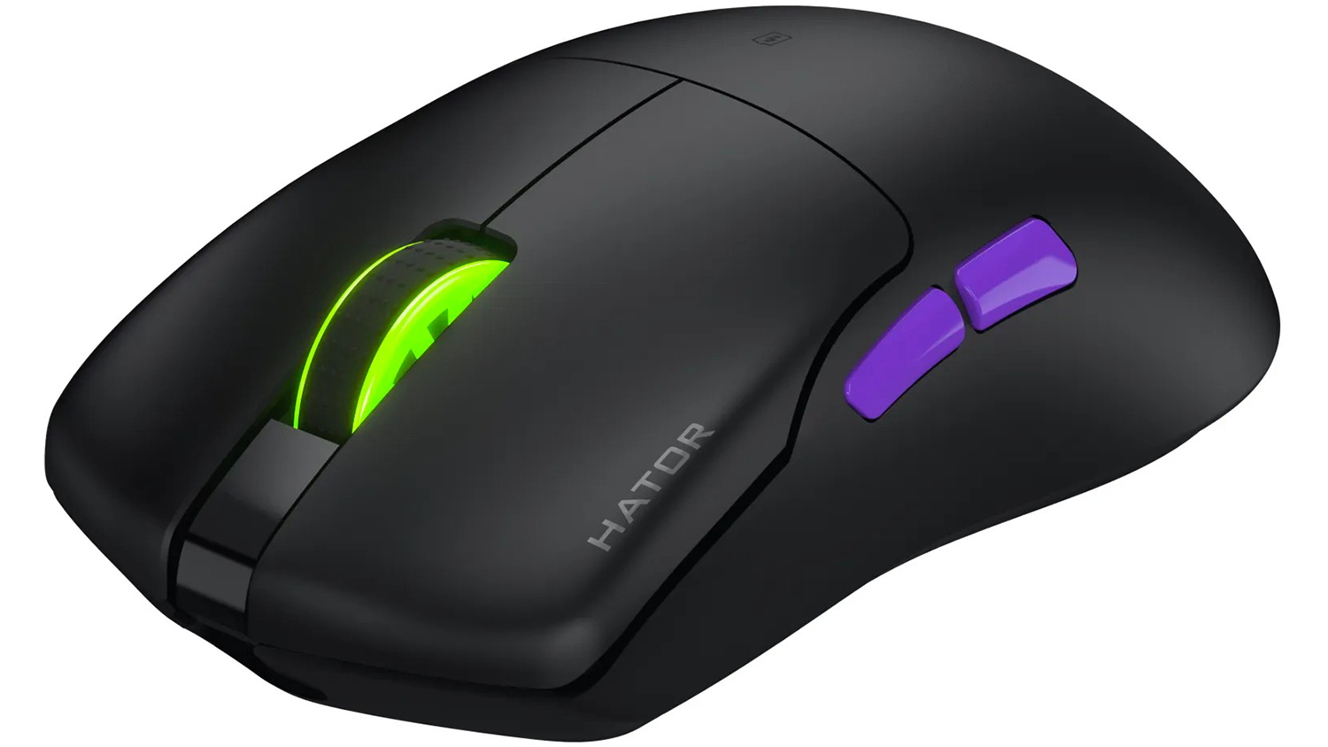 Hern&iacute; my&scaron; Hator Pulsar 3 ULTRA Wireless Black pohled ze strany zbl&iacute;zka