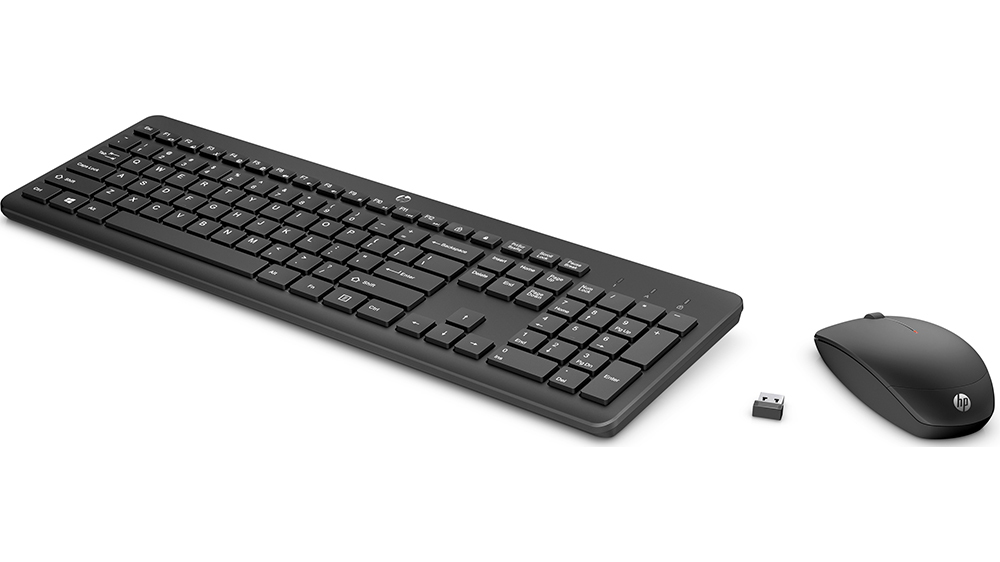 Klávesnice HP 230 Wireless demonstrující bezdrátové připojení a bezpečnostní funkce během používání