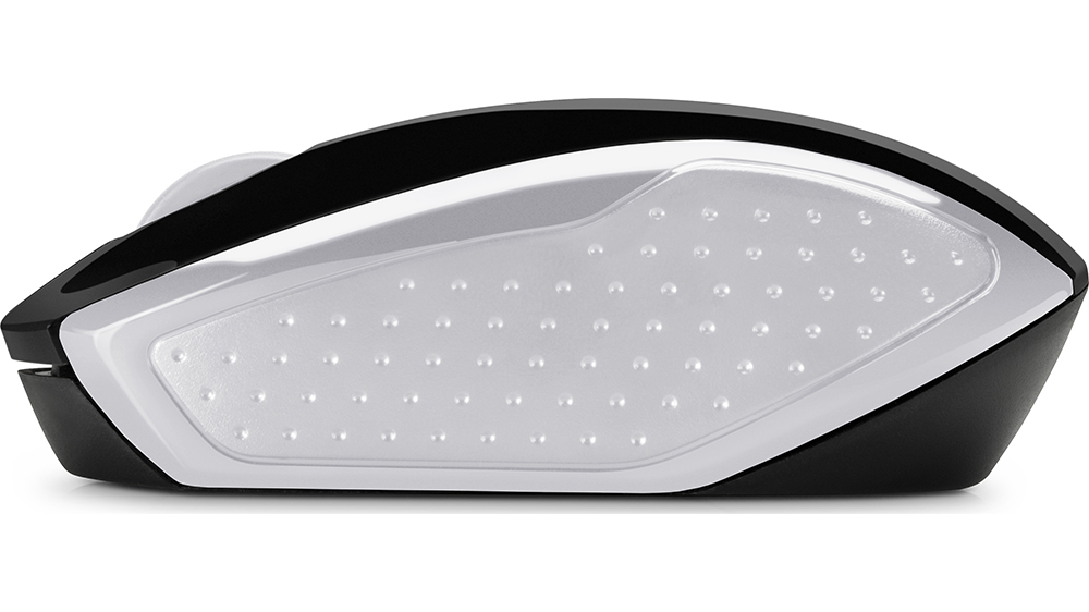 Myš HP Wireless Mouse 200 pike silver s viditelným scrollovacím kolečkem a konfigurovatelnými tlačítky