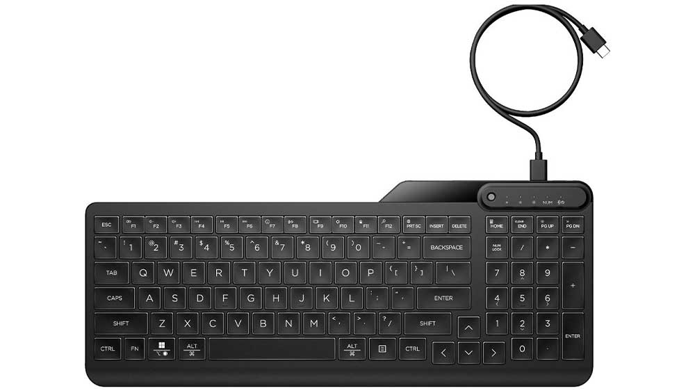 Černá kabelová klávesnice HP 405_01