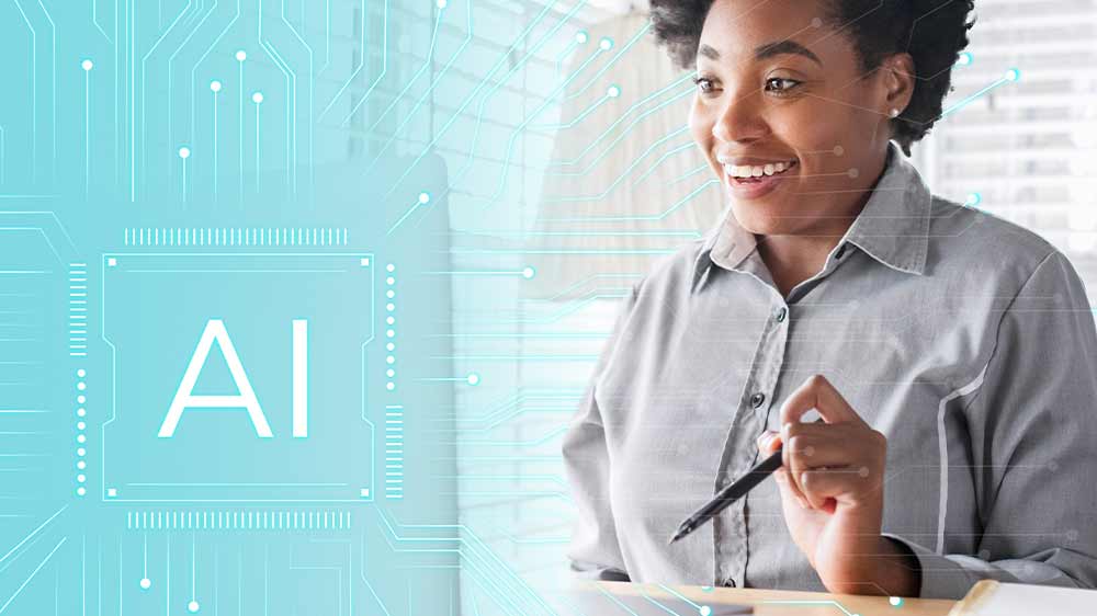 Žena využívá AI při práci s notebookem_03