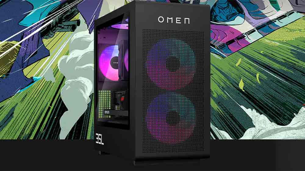 Herní počítač HP Omen GT16-0001nc na barevném pozadí_02