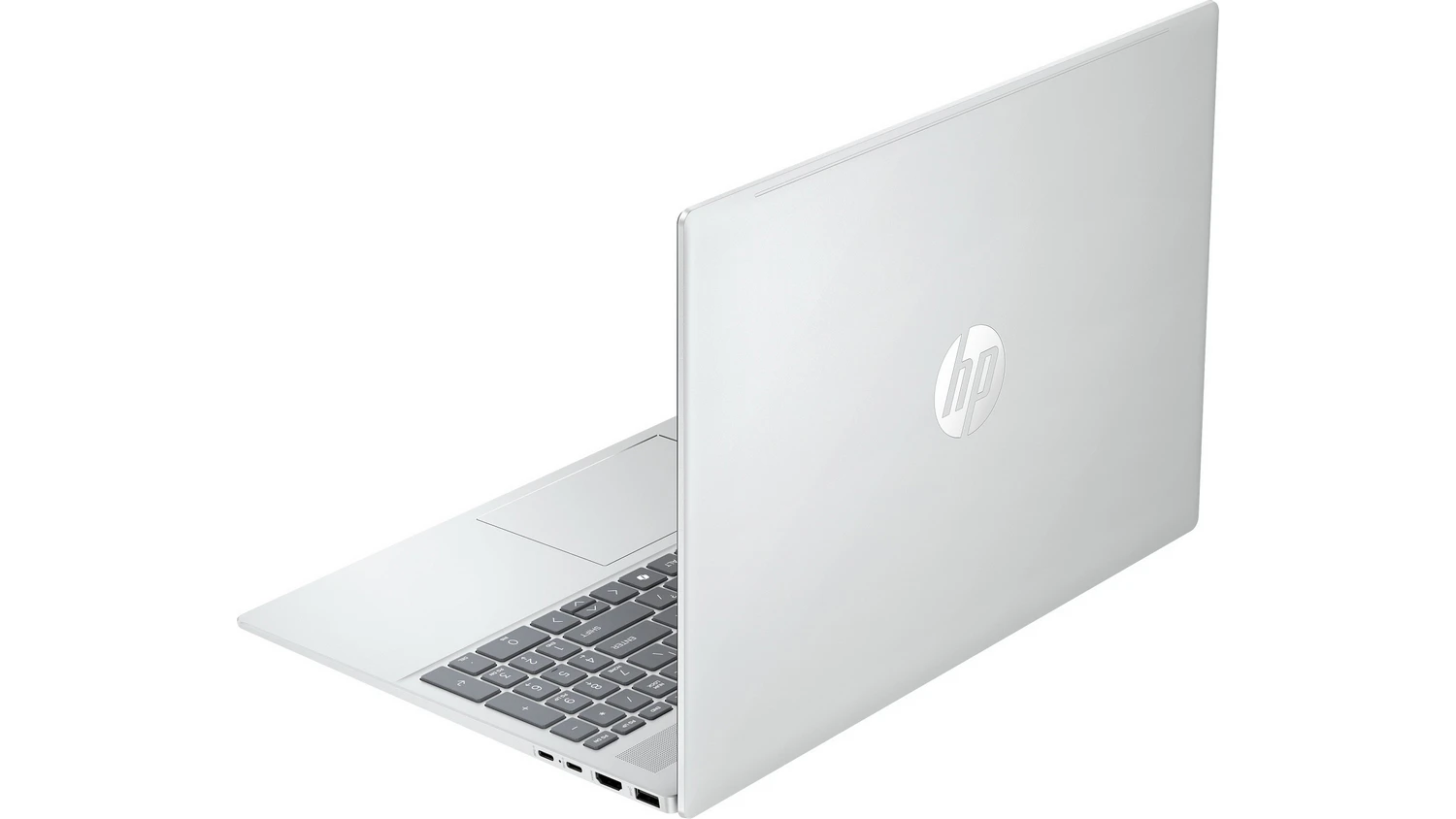 Notebook HP OMNIBOOK 5 16-af1004nc stříbrný (C09X4EA) pohled šikmo zezadu