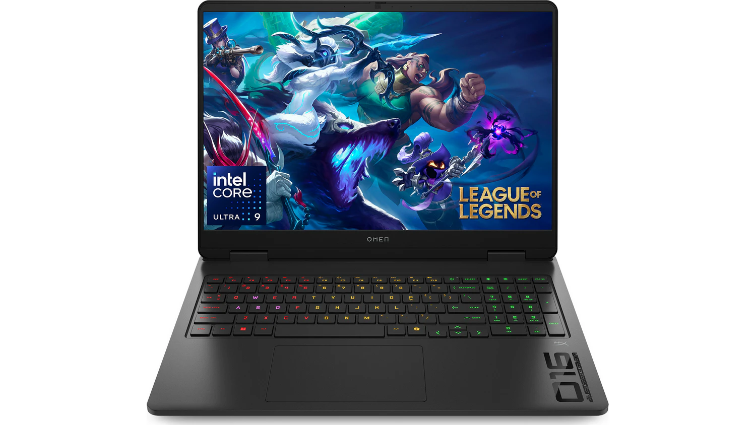 Hern&iacute; notebook HP OMEN SLIM 16-an0002nc čern&yacute; pohled zepředu