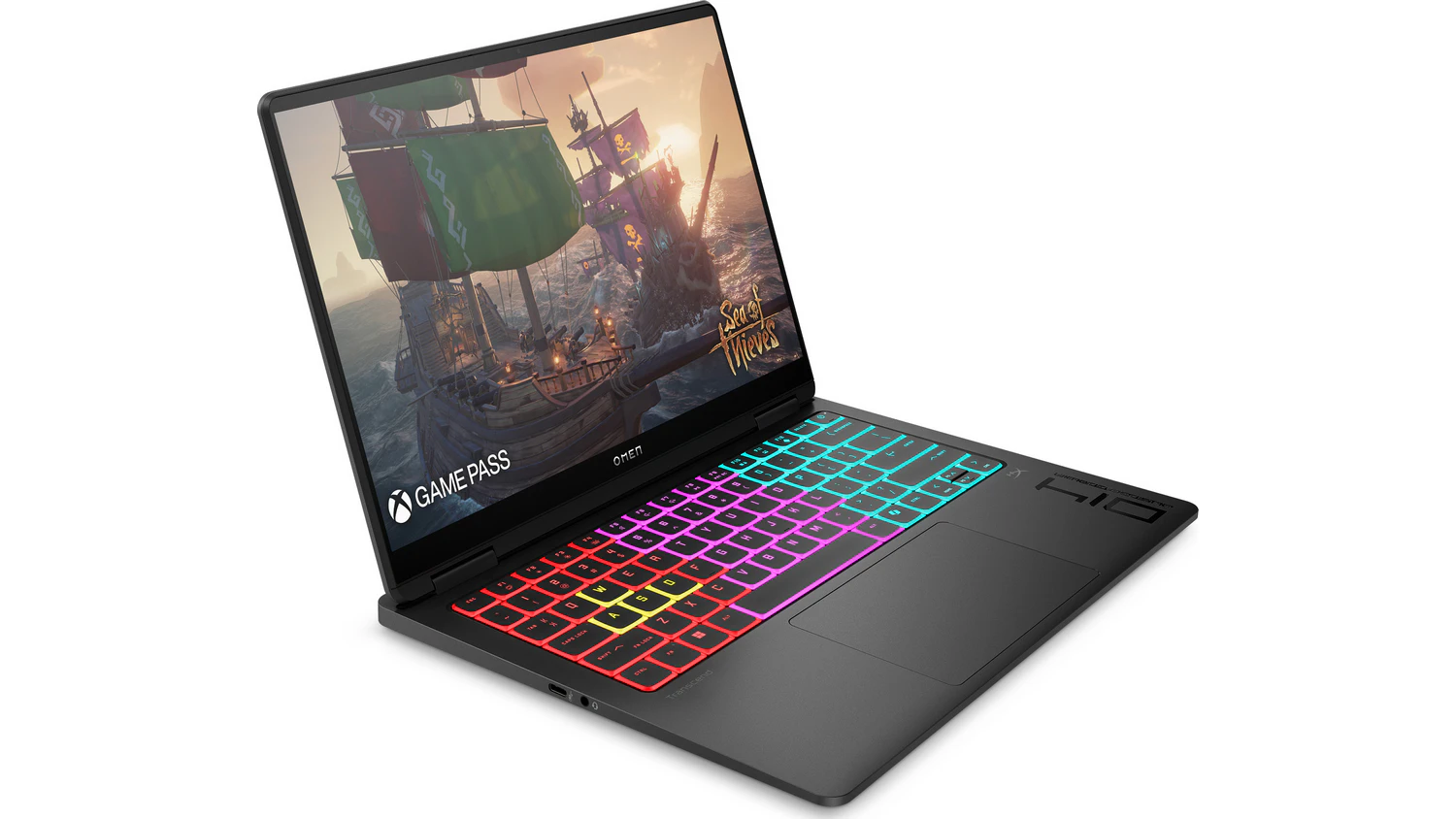 HP OMEN TRANSCEND 14-fb1073nc čern&yacute; (C2FD1EA) pohled &scaron;ikmo zepředu