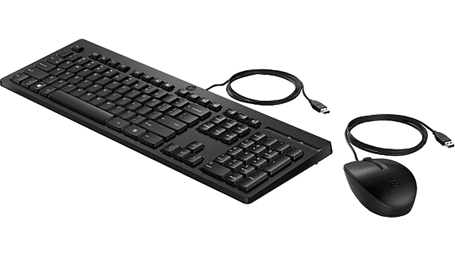 PC klávesnice s myší HP 225 Wired Mouse and Keyboard Combo G2 šikmý horní pohled