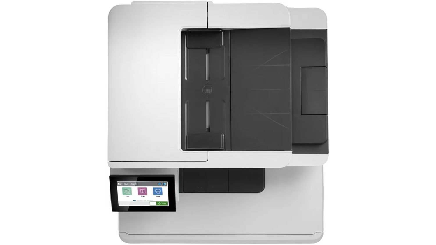 Laserov&aacute; tisk&aacute;rna HP M480f pohled seshora