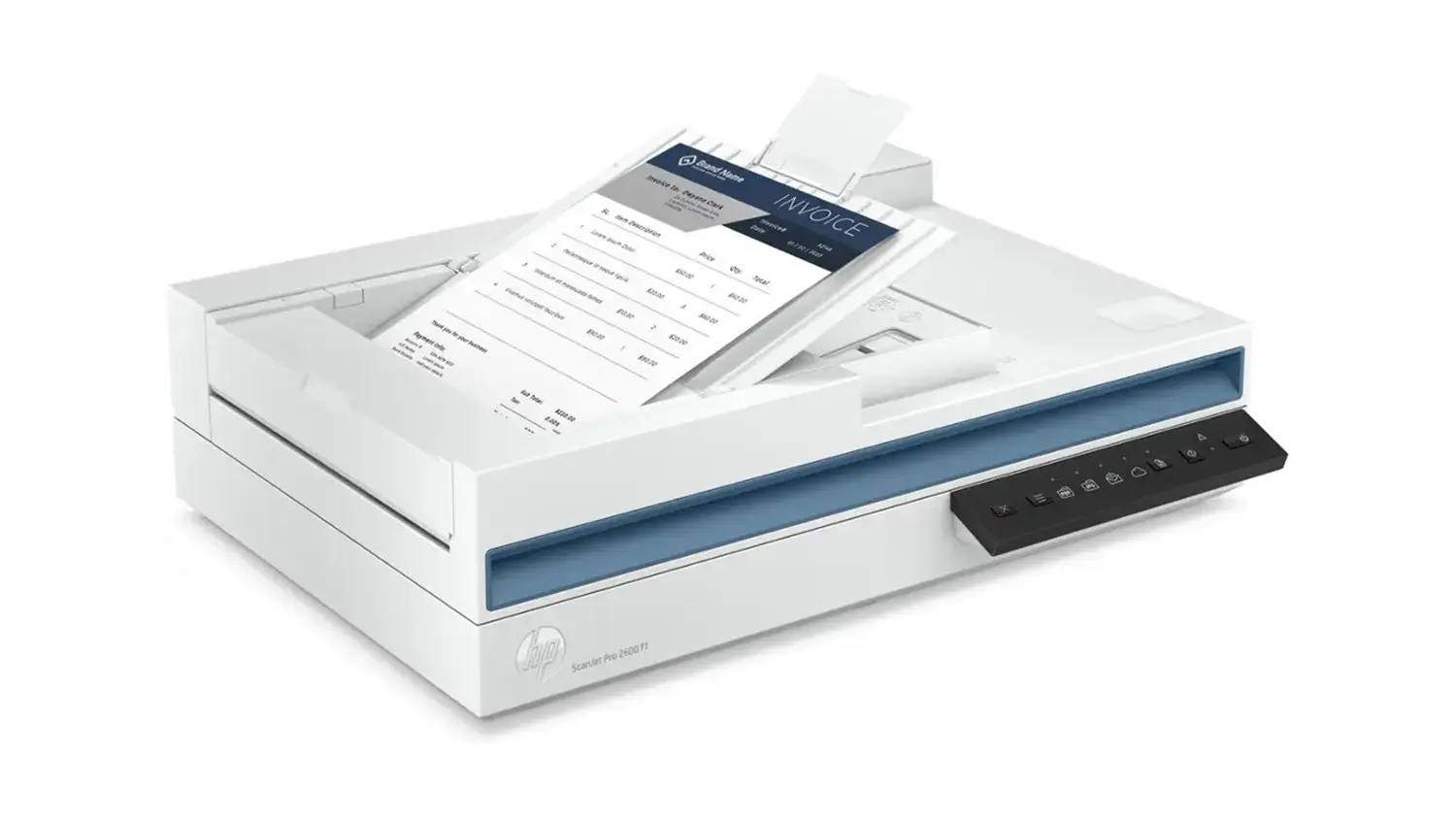 Skener HP ScanJet Pro 2600 f1 s papírem v podavači