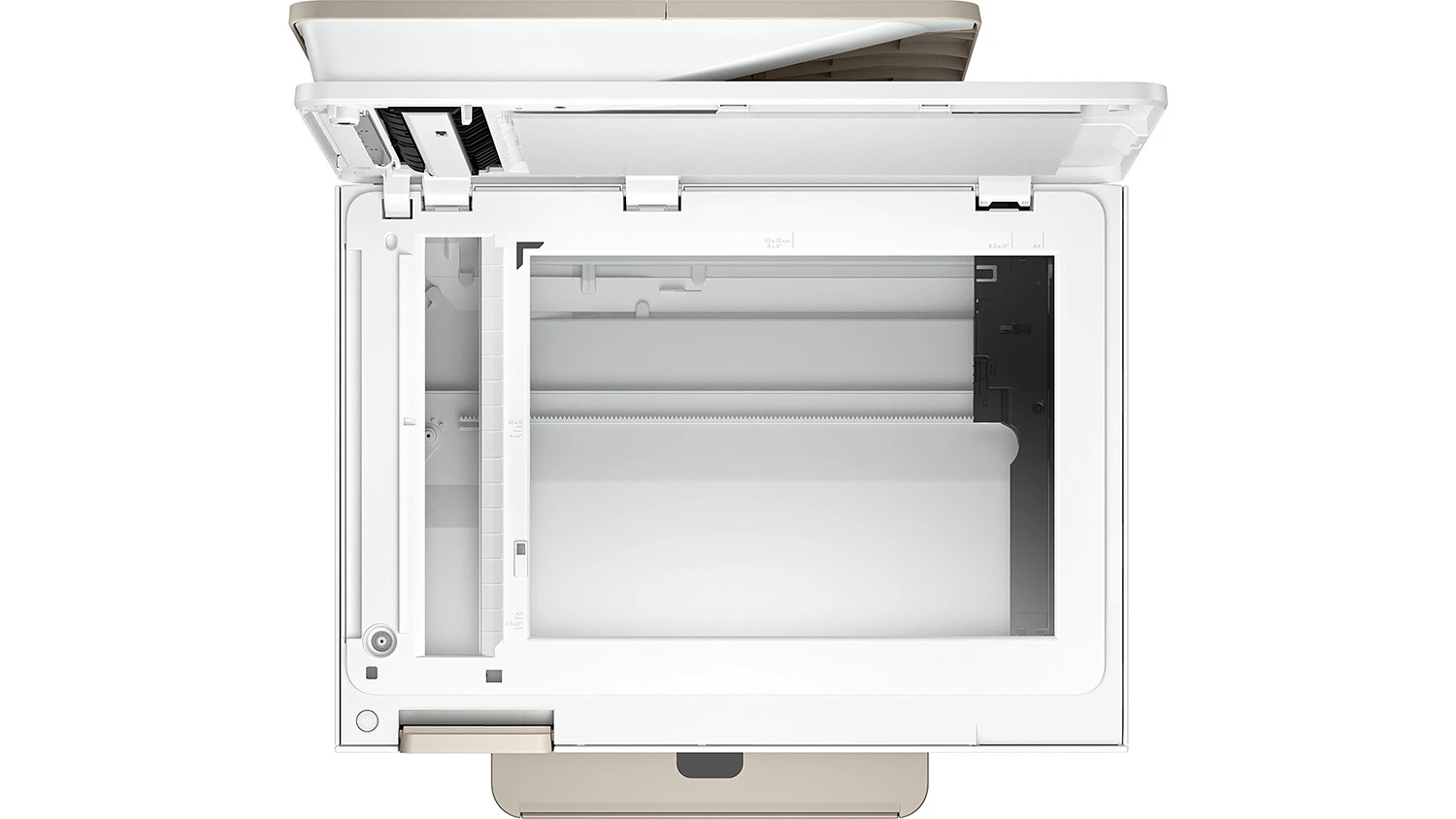 Tisk&aacute;rna HP Envy 7930 All-in-One s otevřen&yacute;m v&iacute;kem