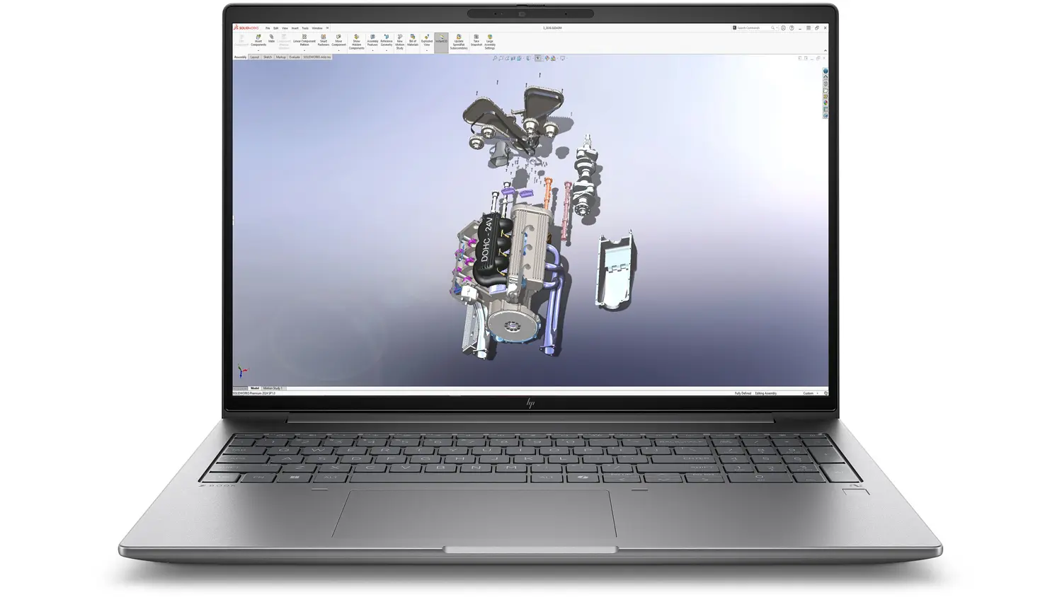 Pohled zepředu na notebook HP ZBook X G1i 16