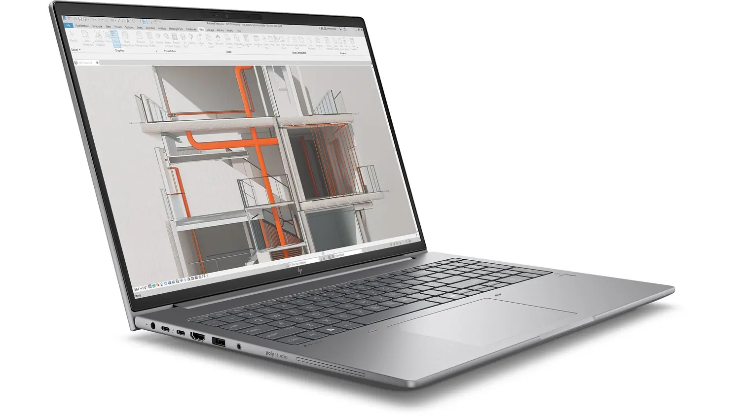 Pohled šikmo zepředu na notebook HP ZBook X G1i 16
