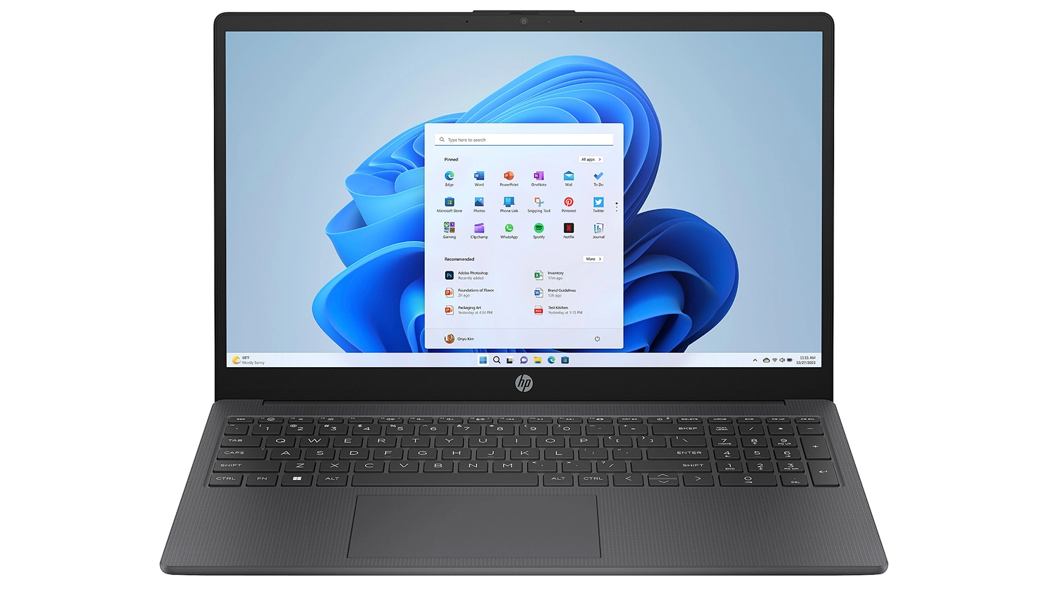 Notebook 15,6 HP 15 fc1001ncx (D9ML6EA#BCM) tmavě šedý