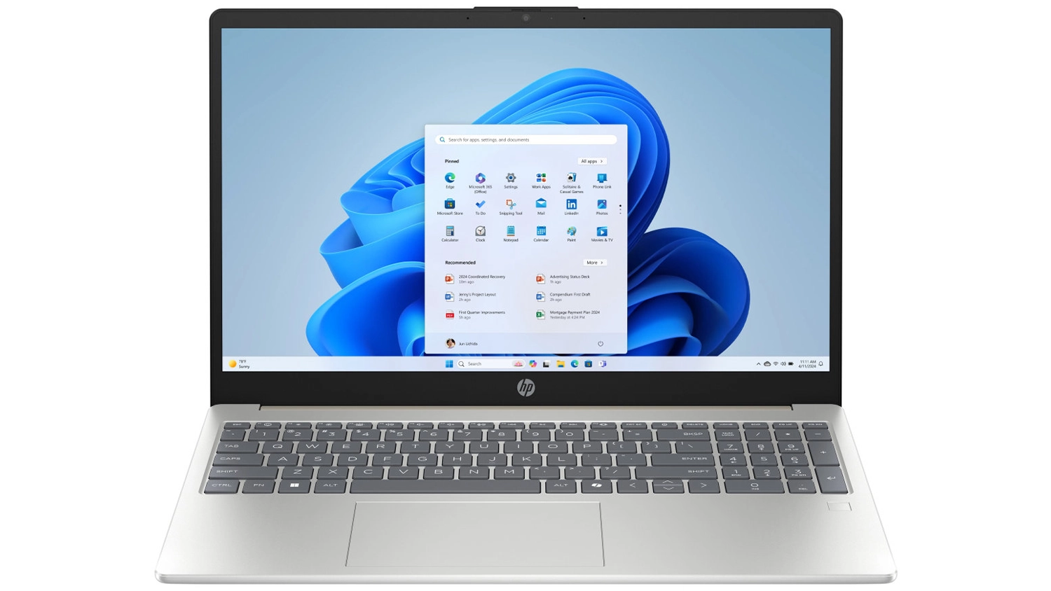 Notebook 15,6 HP 15 fd2000ncx (D9MM0EA#BCM) stříbrný