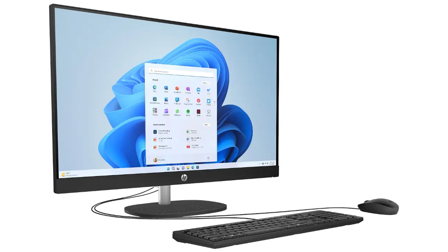 Pohled šikmo zepředu na počítač HP bez vysunuté kamery