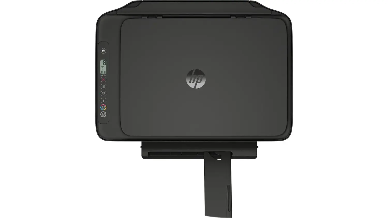 Multifunkční tiskárna HP DeskJet 2910 All-in-One vyfocená zhora.