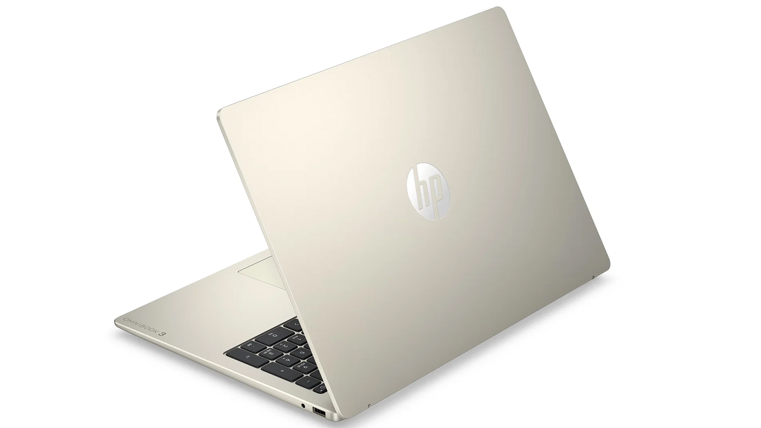 Pohled šikmo zezadu na notebook HP OmniBook 3