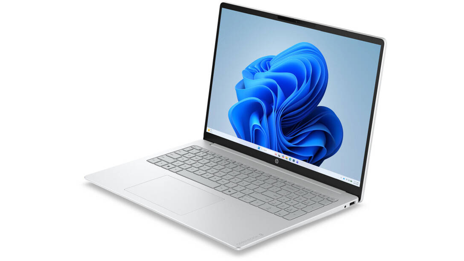 Pohled šikmo zepředu na notebook HP