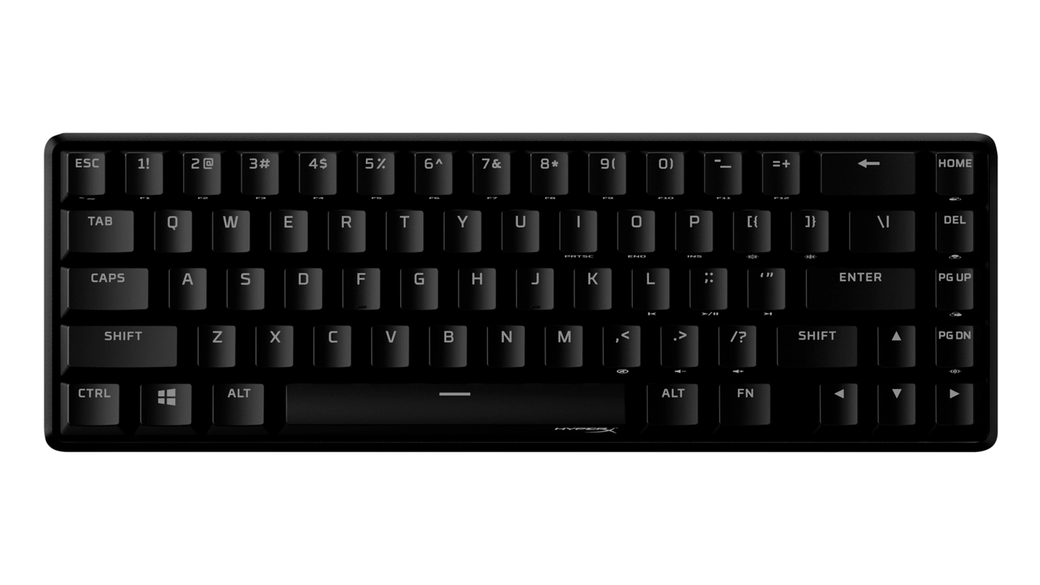 Herní klávesnice HyperX Alloy Origins 65 s vypnutým podsvícením