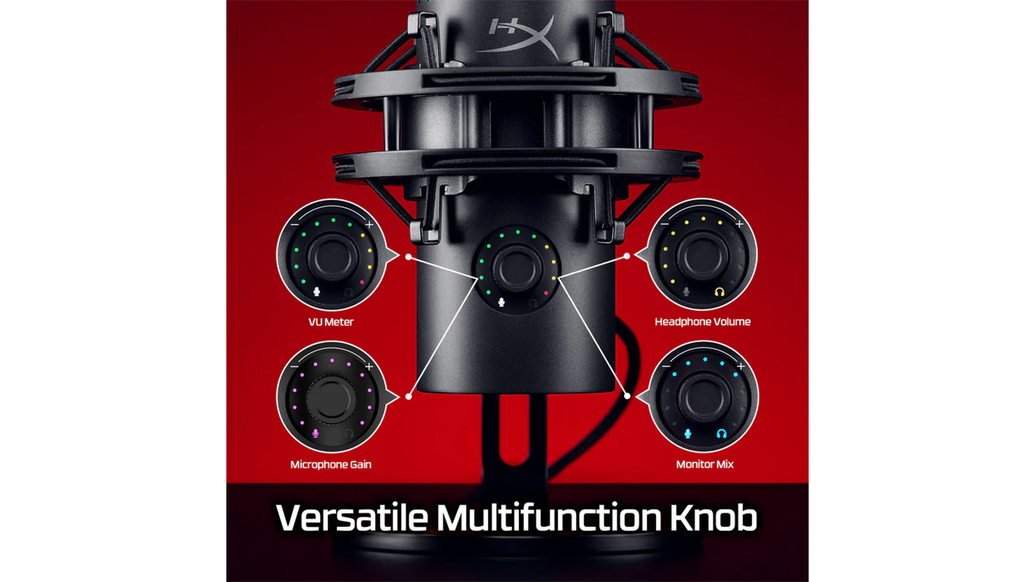 Multifunkčn&yacute; gomb&iacute;k mikrof&oacute;nu HyperX QuadCast 2 S