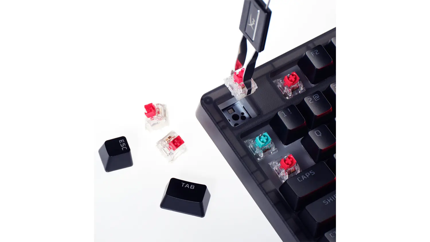 Výměna spínačů klávesnice HyperX Origins 2 1800