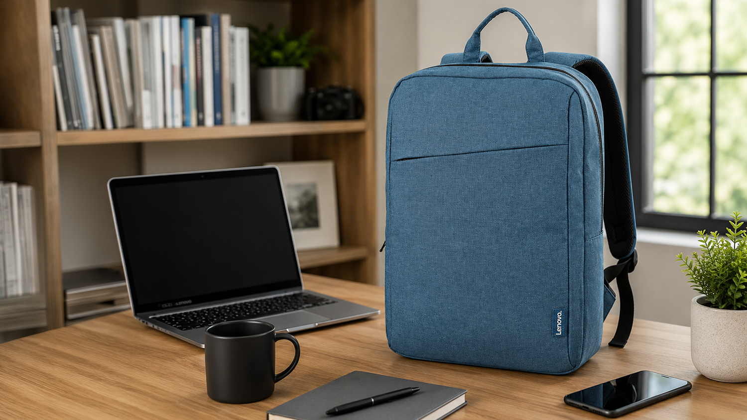 Batoh na notebook Lenovo B210 15,6 na pracovn&iacute;m stole
