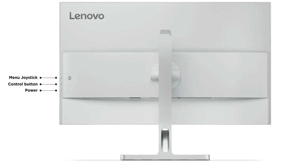 Zadní strana monitoru Lenovo L27q-4A 67BFGAC6EU_04