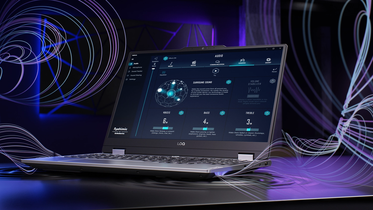 Lenovo LOQ 15ARP9 na stole