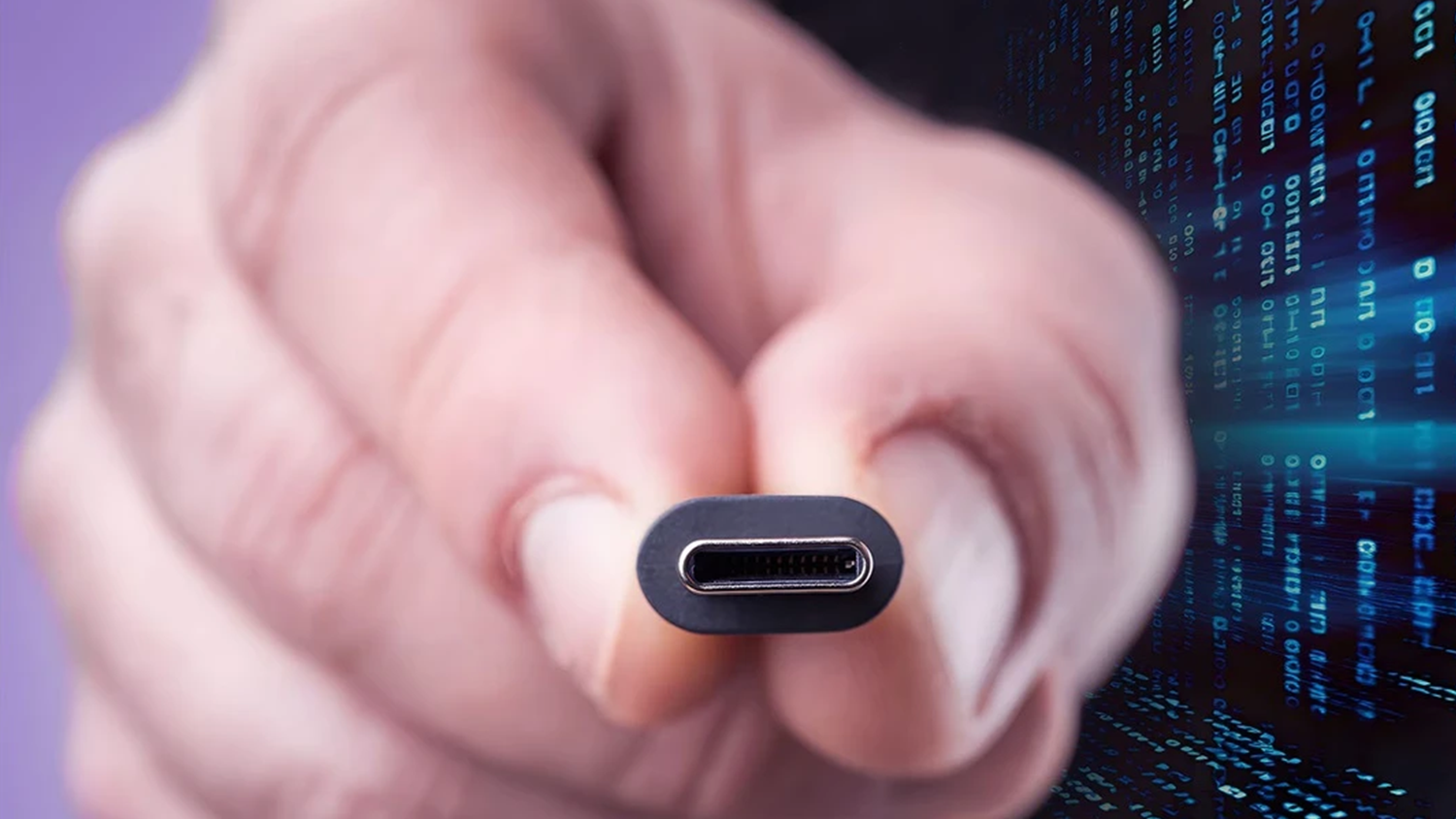 Ruka drž&iacute;c&iacute; USB-C kabel