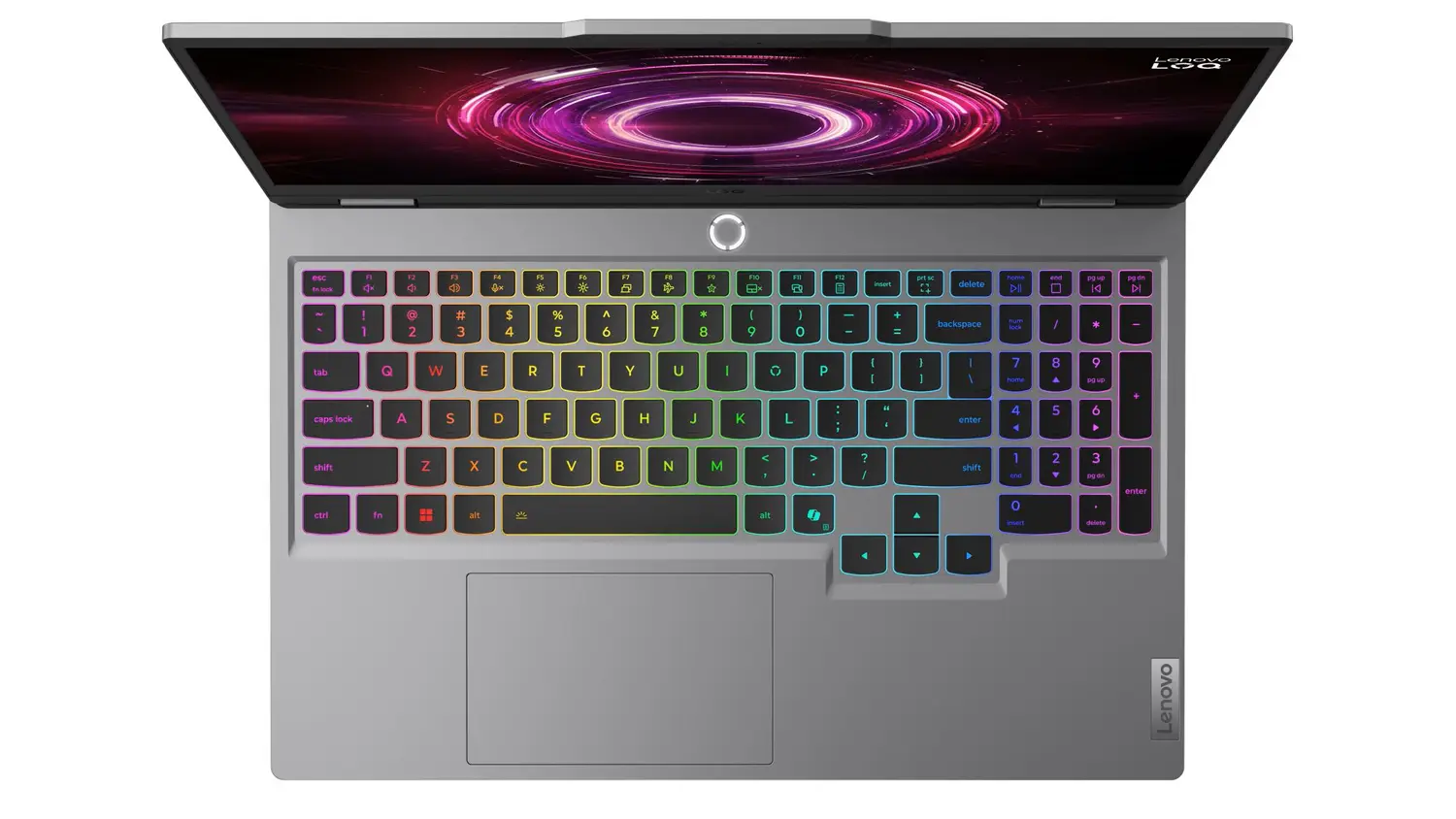 Hern&yacute; notebook LOQ 15AHP10, pohľad na kl&aacute;vesnicu