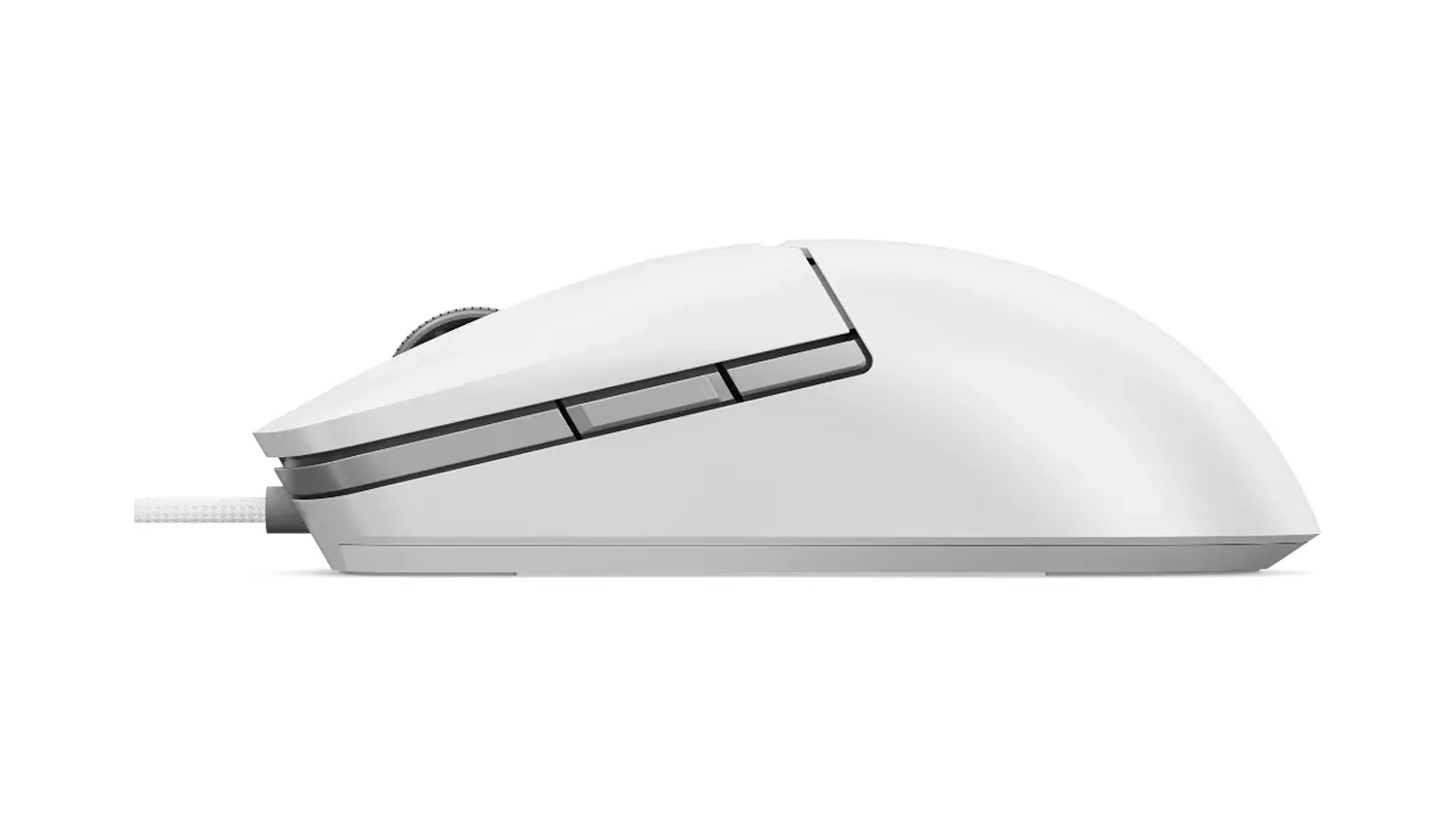 Herná myš Lenovo Legion M300s RGB biela bočný pohľad