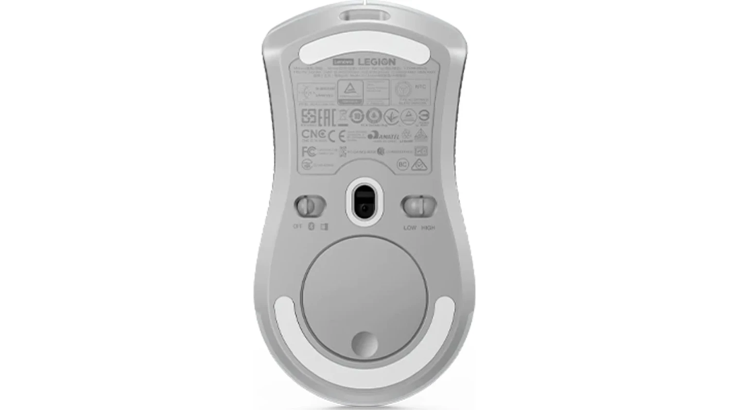 Bezdrôtová myš Lenovo Legion M600 biela zospodu