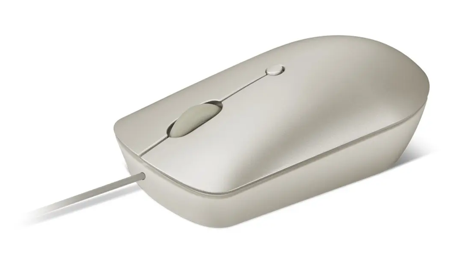 PC myš Lenovo 540 USB-C Wired Compact Sand bočný pohľad