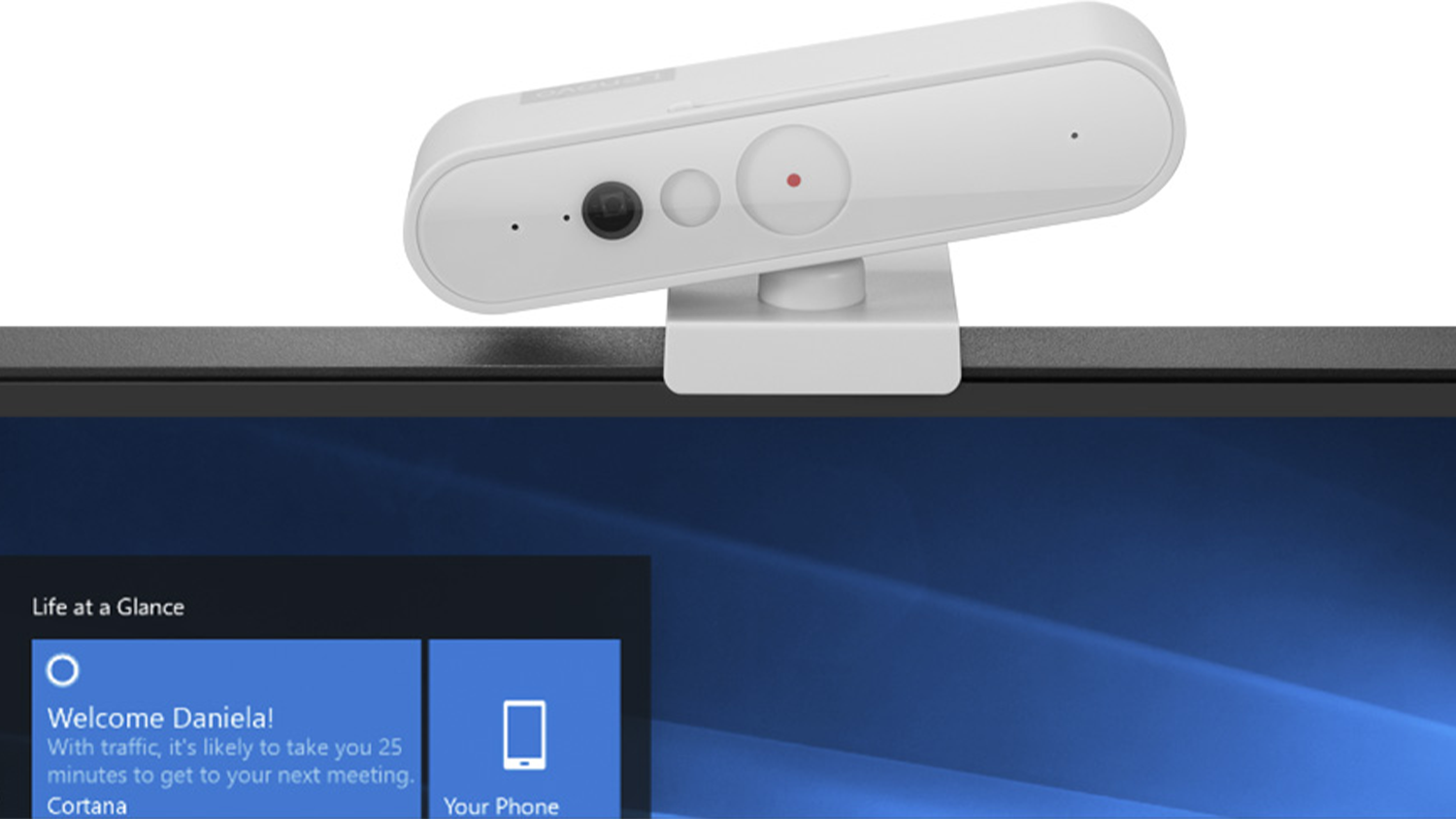 Web kamera Lenovo 510 FHD nastavená v šikmom uhle