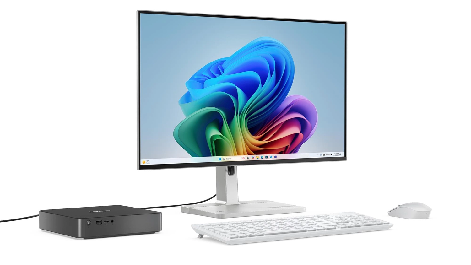 Stolní počítač Lenovo IdeaCentre Mini 01IRH10R stojící na výšku