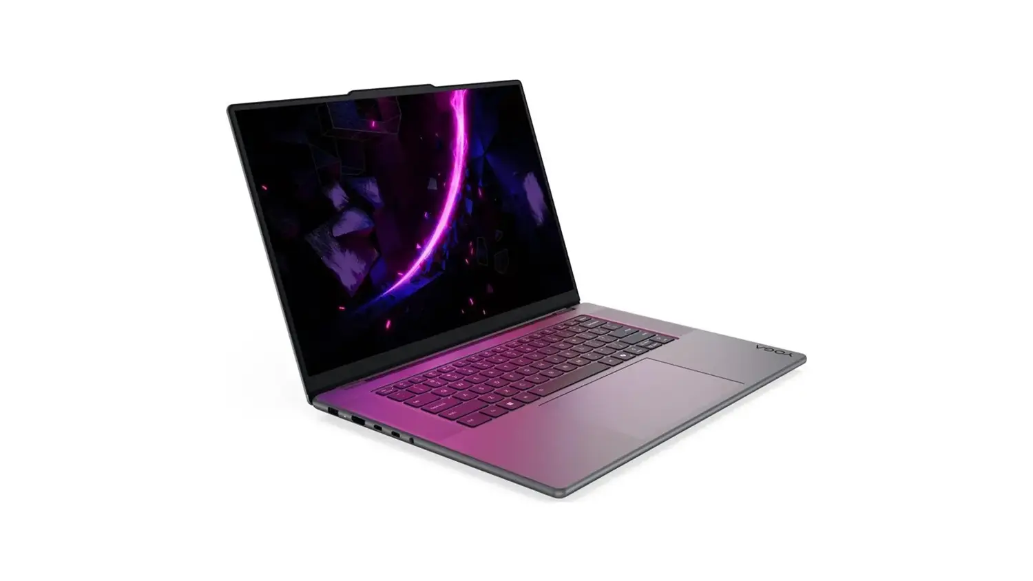 Pohled &scaron;ikmo zepředu na notebook Lenovo Yoga Pro 9