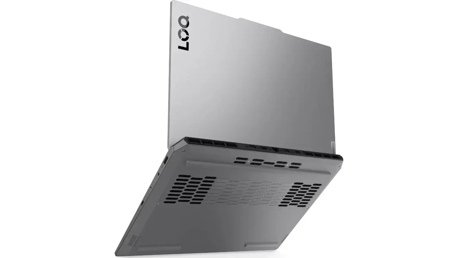 Notebook Lenovo LOQ – pohled na šasi s logem