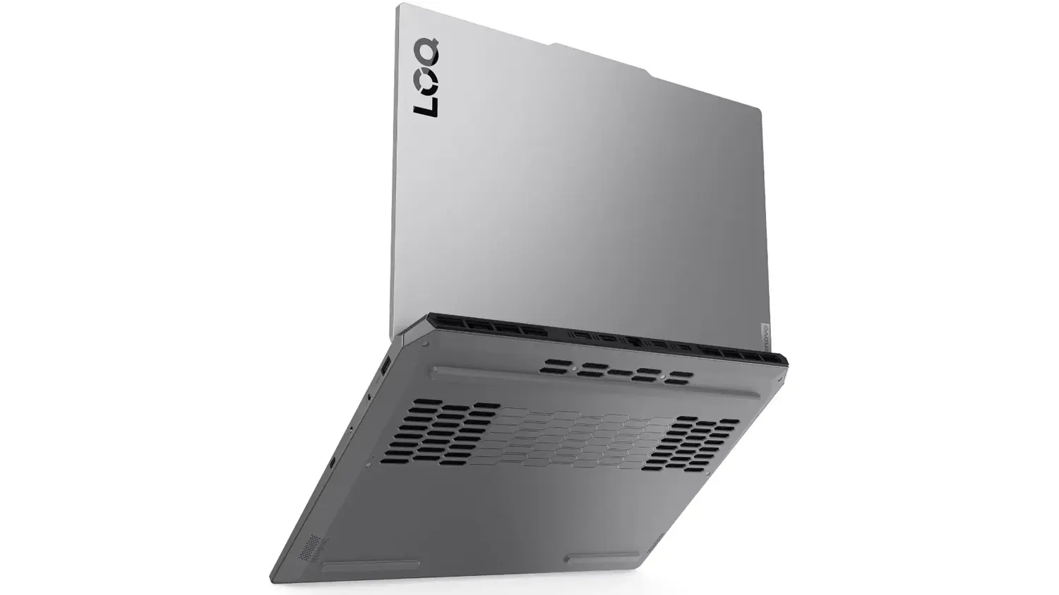 Notebook Lenovo LOQ – pohled na šasi s logem