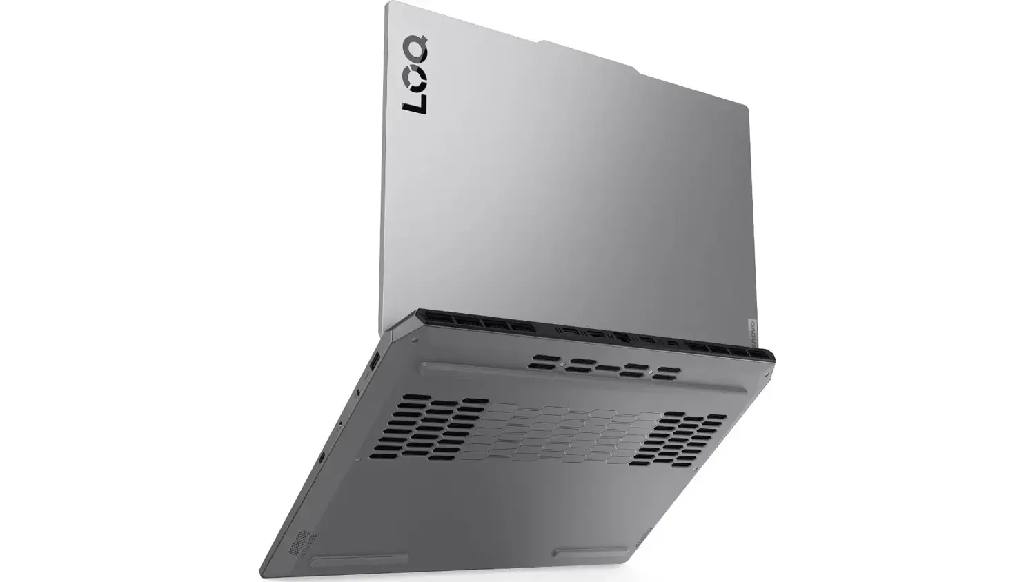 Notebook Lenovo LOQ – pohled na šasi s logem
