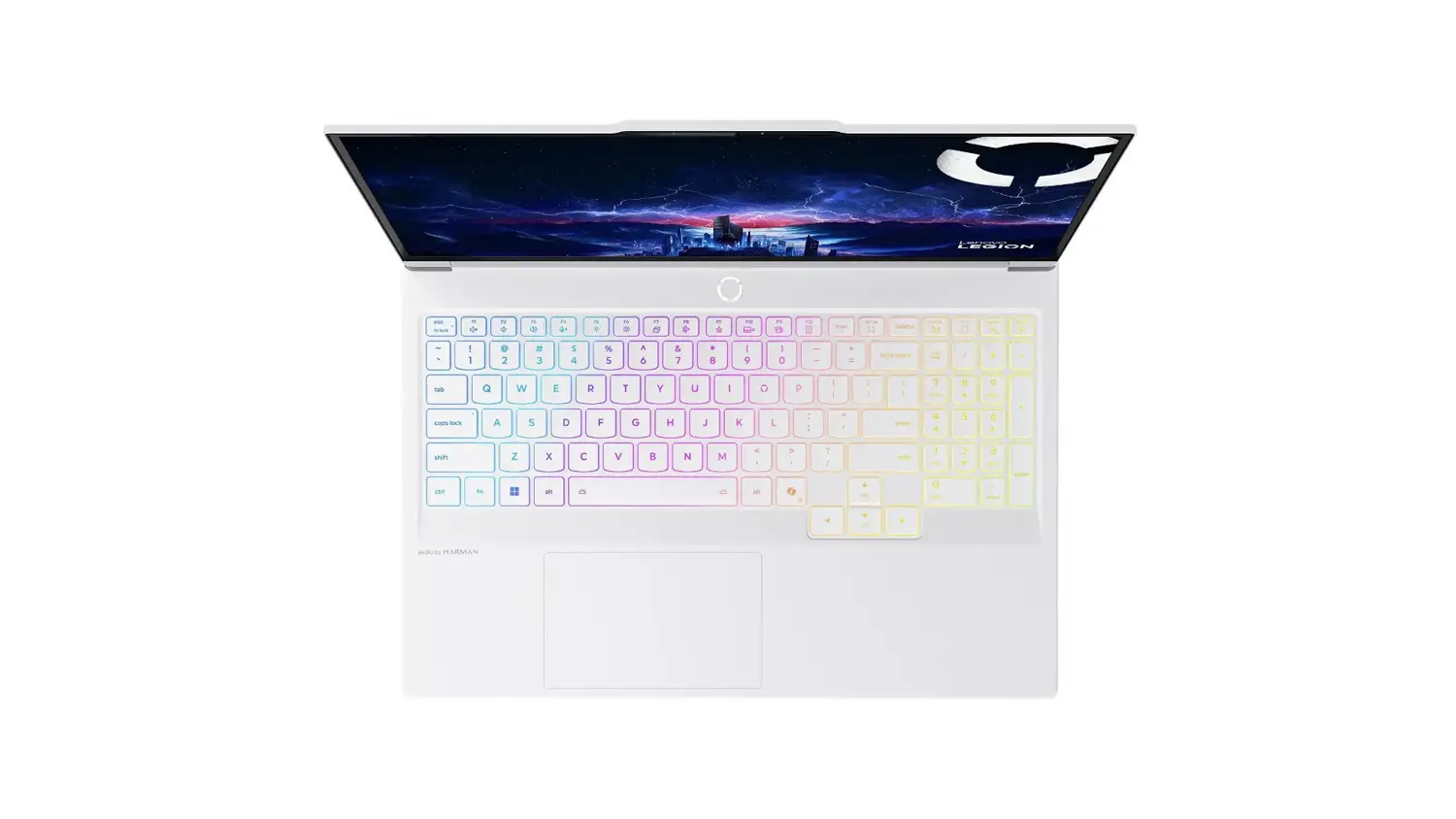 Pohled na klávesnici notebooku Lenovo Legion 7 16IAX10