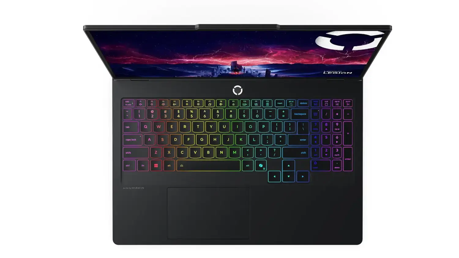Pohľad na klávesnicu notebooku Lenovo