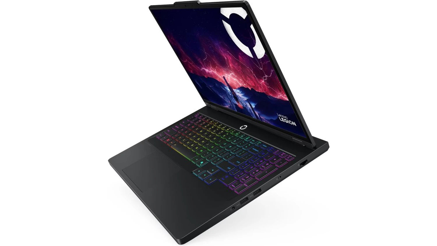 Pohled na otevřen&yacute; notebook Lenovo ze strany
