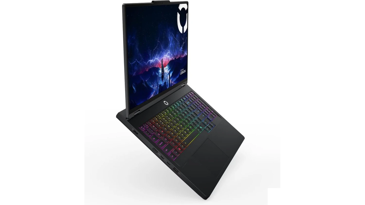 Pohľad zo strany na roztvoren&yacute; notebook Lenovo