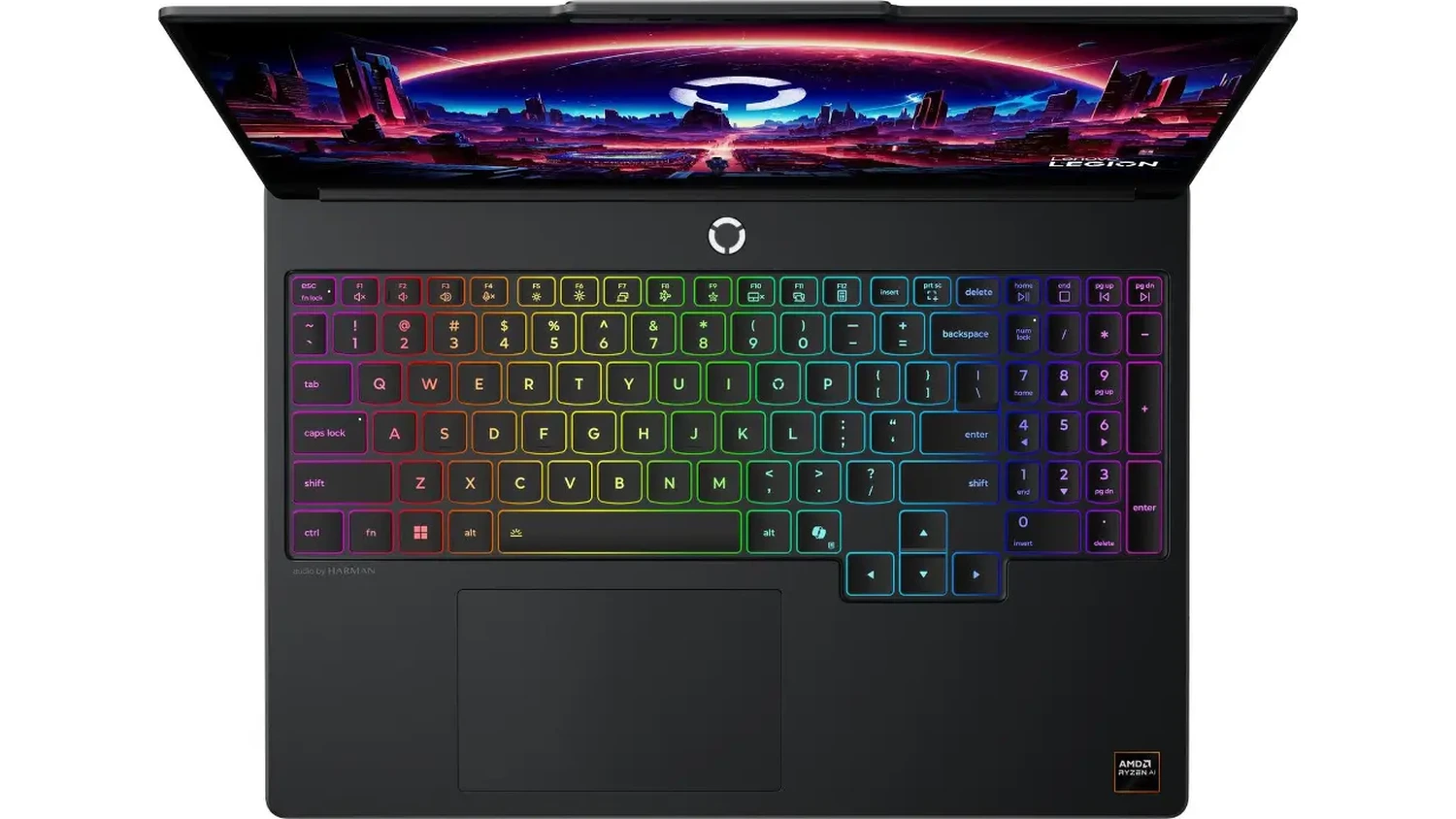 Pohled na kl&aacute;vesnici notebooku Lenovo Legion 5