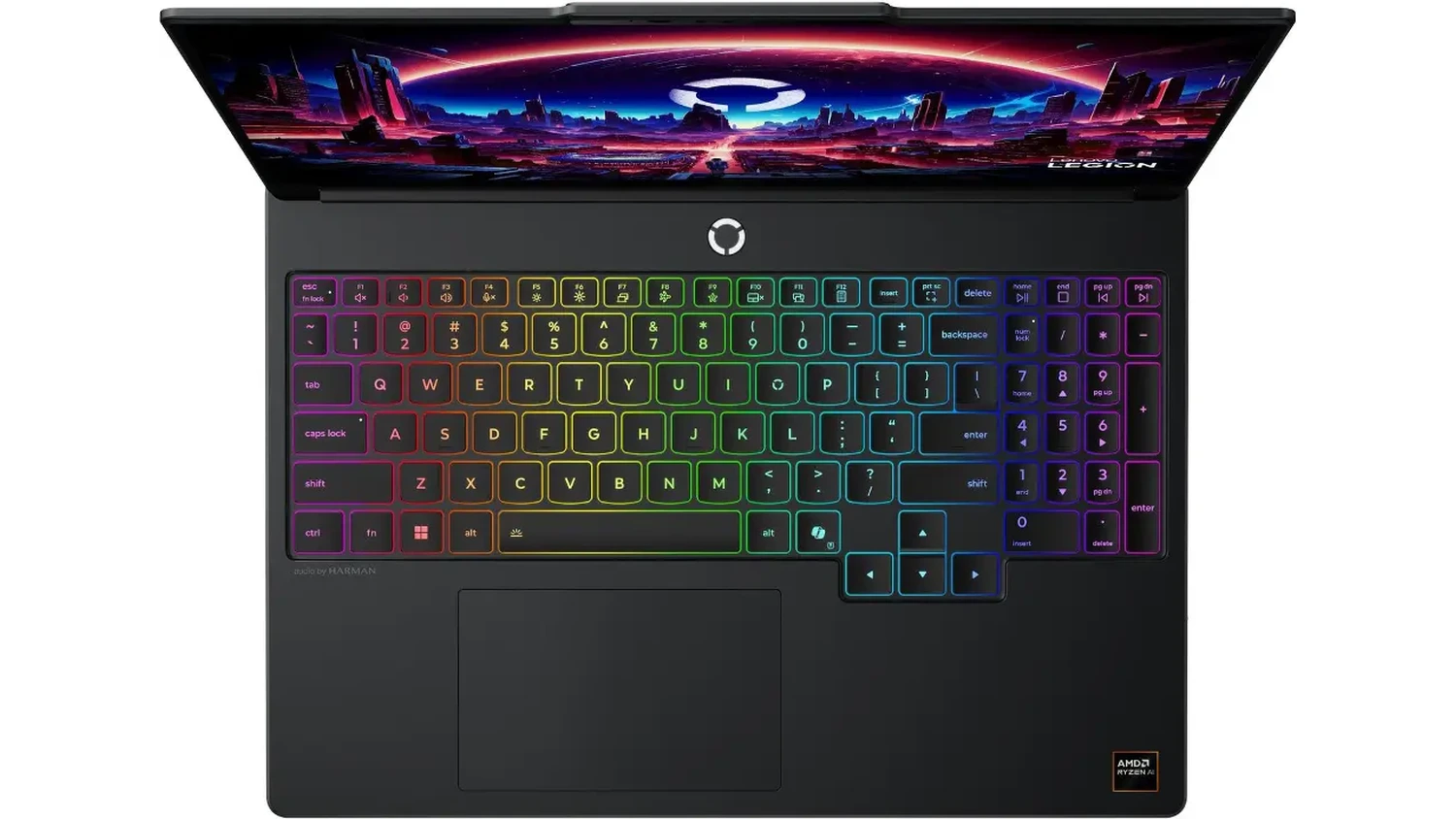 Pohled na kl&aacute;vesnici notebooku Lenovo Legion 5