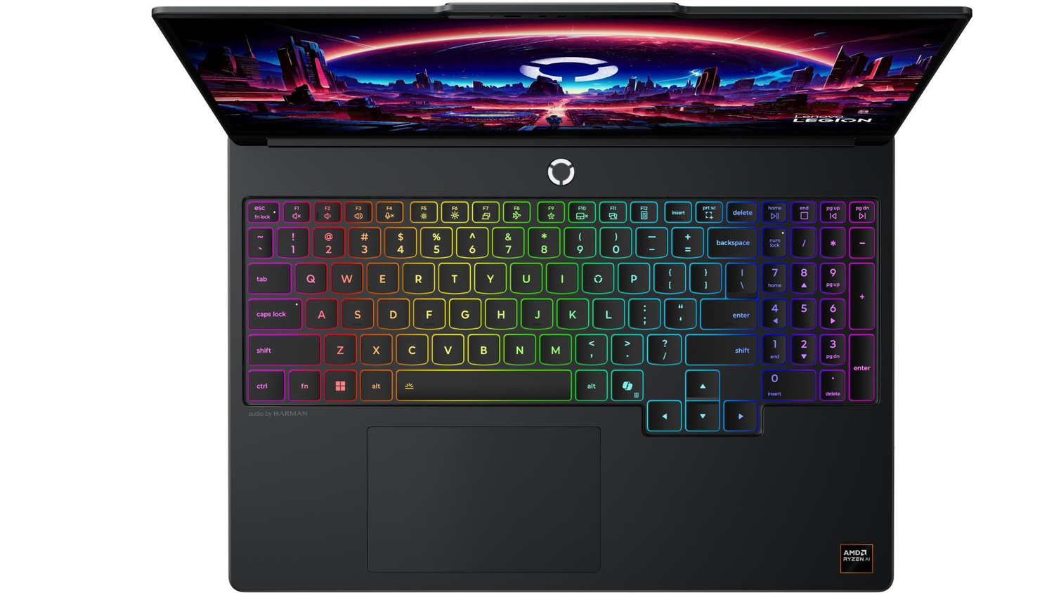 Pohled na klávesnici notebooku LENOVO Legion 5 15AHP11