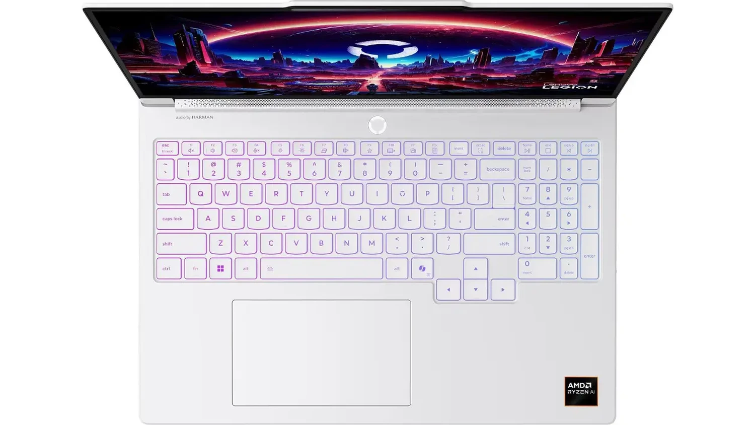 Pohled na kl&aacute;vesnici notebooku Lenovo Legion 7