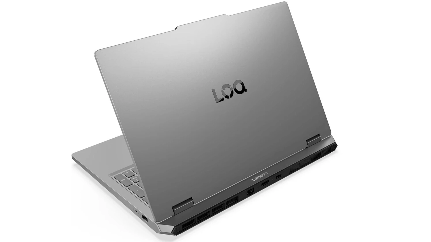 Notebook Lenovo LOQ &ndash; pohled na &scaron;asi s logom