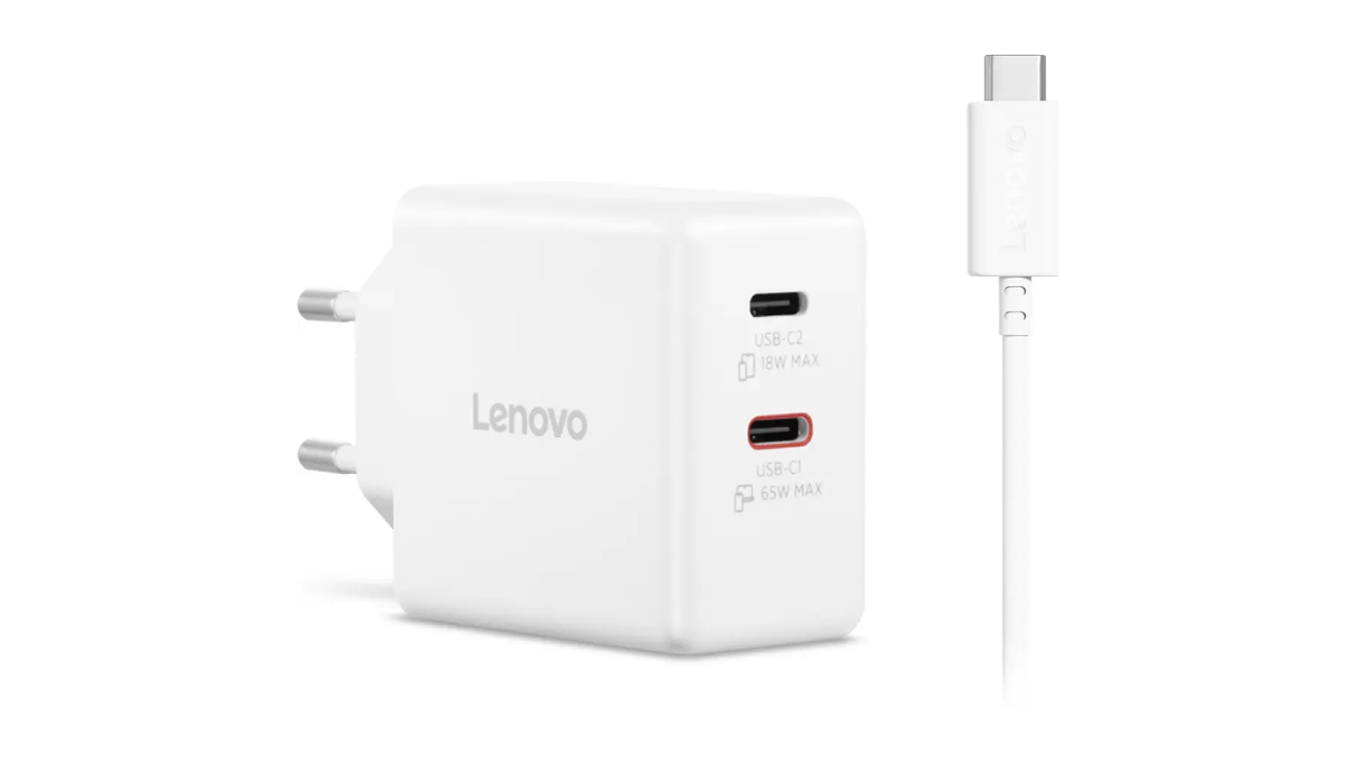 Nap&aacute;jec&iacute; adapt&eacute;r Lenovo Dual USB-C 65W GaN