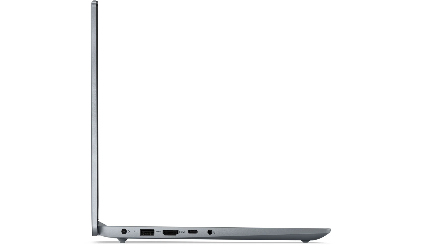 Pohled ze strany na notebook Lenovo IdeaPad Slim 3 14AMN8